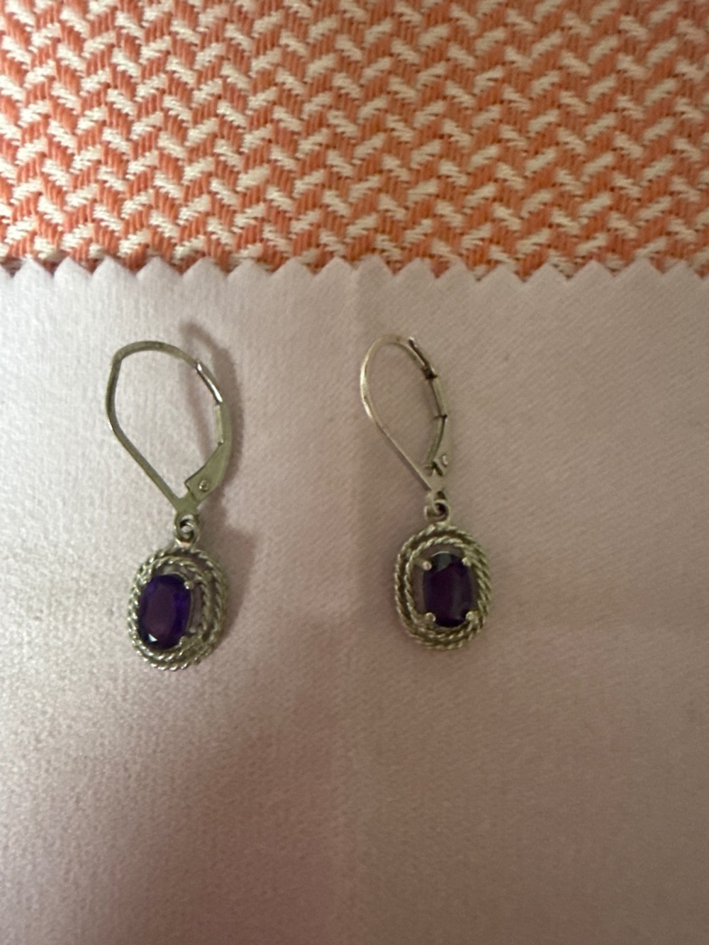 Purple Amethyst Sterling Silver 925 Earrings